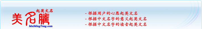 根據(jù)用戶的心愿起英文名；根據(jù)中文名字的意義起英文名；根據(jù)中文名字的讀音起英文名